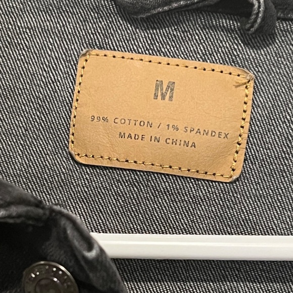 Threadfast unisex size medium black denim jacket - Picture 4 of 4